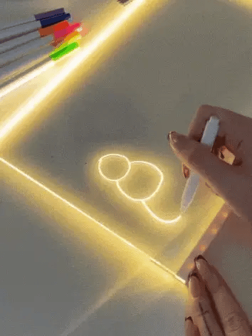 Doodle Glow Rewritable Acrylic Message Board, LED Note Board With Colors,  2024 Art App